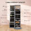 Miroir robuste, miroir pivotant sur 360 °, avec tablettes de rangement-216224600