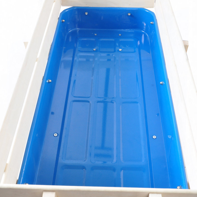 Chariot de jardin pour l'extérieur avec chariot pneumatique, Bleu