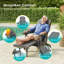 Chaise pliante Adirondack avec repose-pieds rétractable et porte-gobelet, réglable à 3 positions pour le patio, assise extérieure toutes saisons-830062977