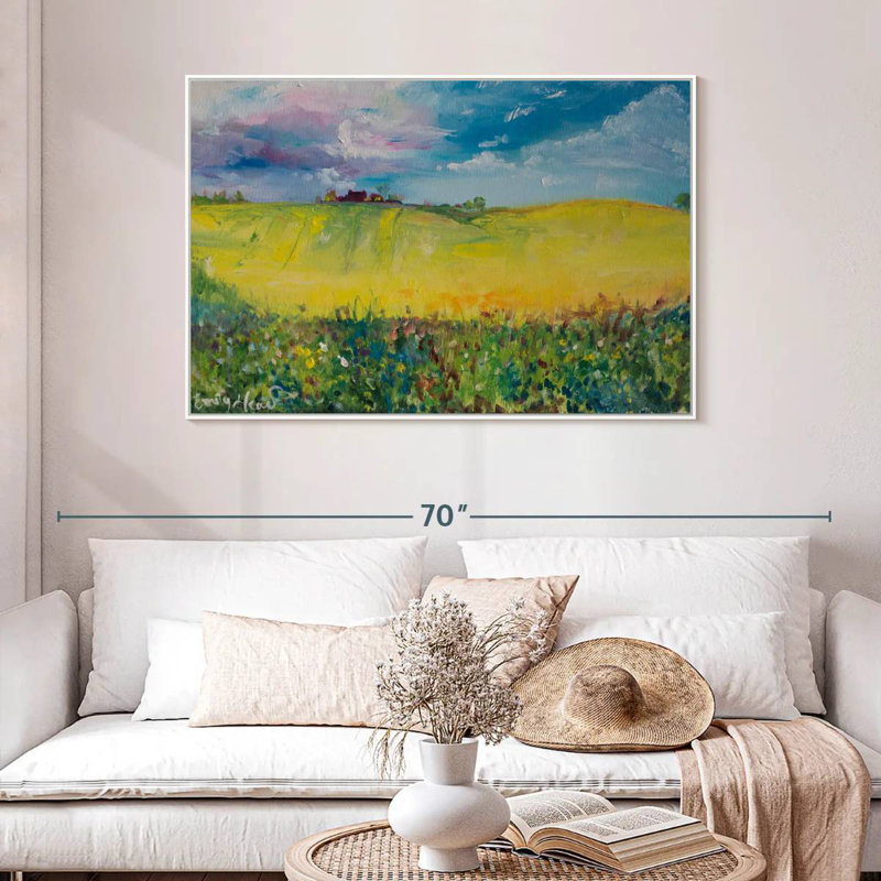Maison, 46 po x 31 po, Cadre flottant blanc