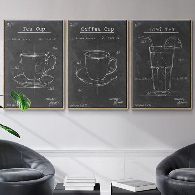 Morning routine I - ensemble de 3 reproductions sur toile