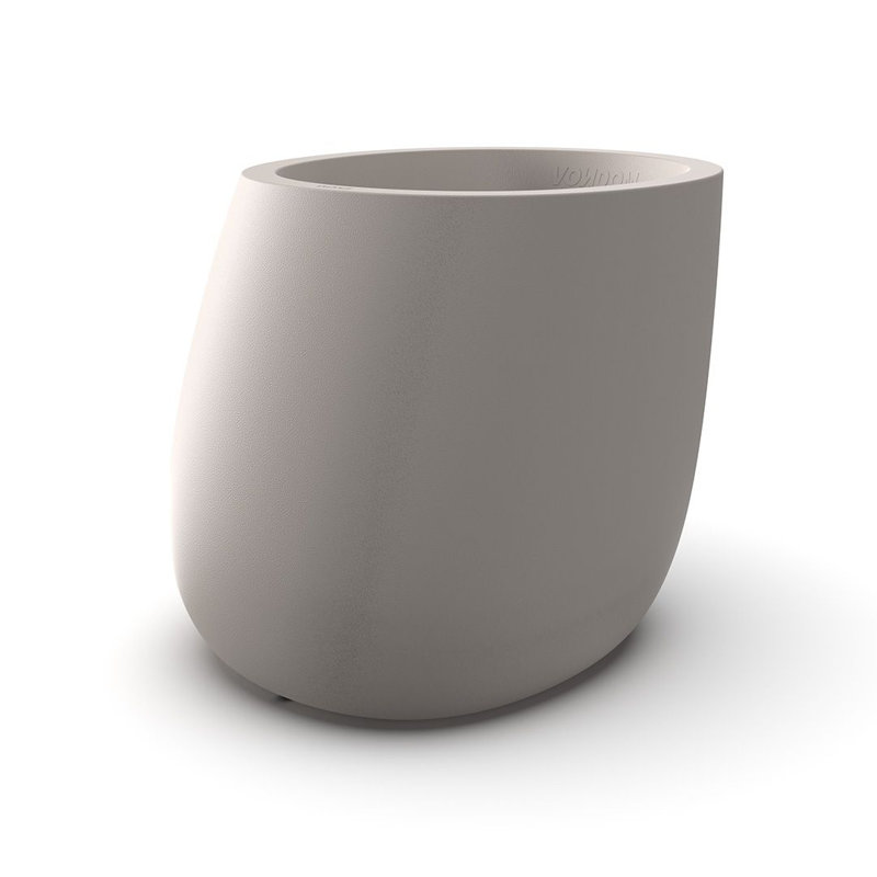 Stone Resin Pot Planter, 20” H x 21.25” W x 24.25” D, Blue