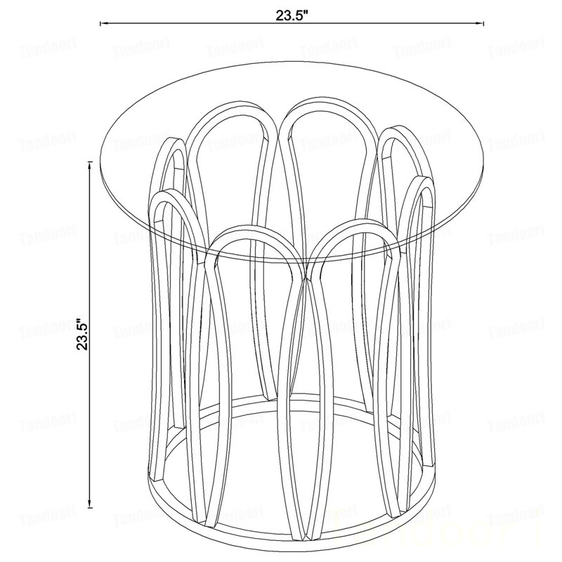 Table de bout ronde en verre