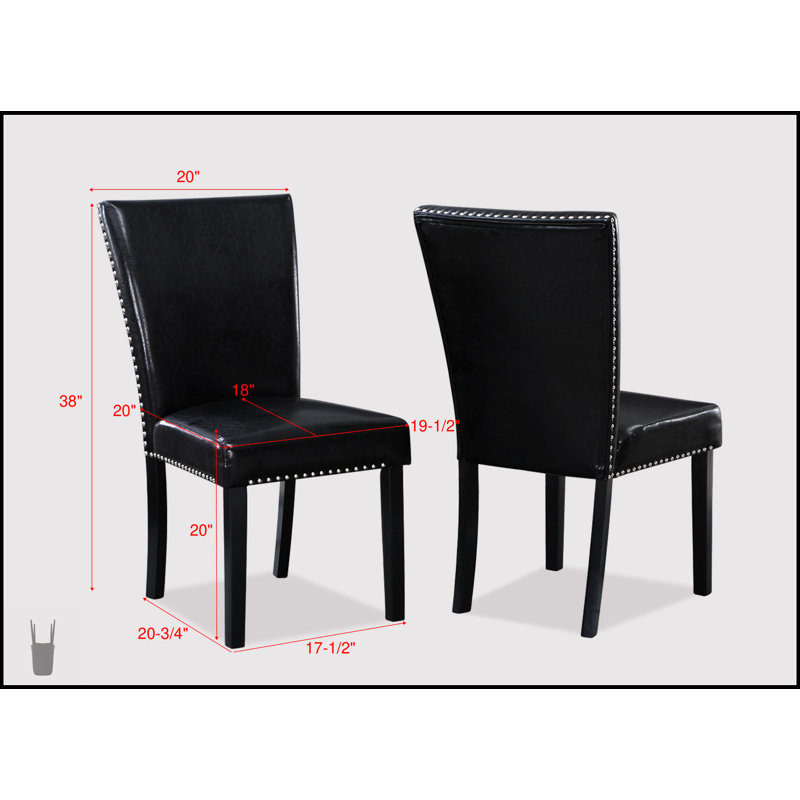 Ensemble de table de salle à manger moderne en faux marbre blanc avec chaises en similicuir noir et garniture cloutée, parfait pour un repas élégant