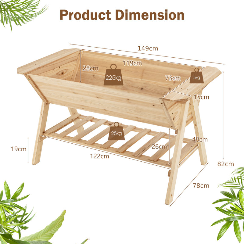 Kincaid Wood Raised Garden Bed