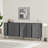 Modern Console Table with Soft-Close Hinges, Anthracite Finish, 72.3 x 30.5 x 13.8 inches | 100% Melamine Coated Particle Board, Thickness: 0.7 inches | Push to Open Doors, Stylish & Functional for Entryway or Living Room