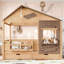 Solid Wood Bed with Built-In Stairs-1020775528-1020775529