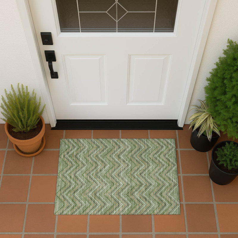 Machine Washable Indoor/Outdoor Chantille ACN2391 Geometric Rug, Rectangle 1'8" x 2'6"