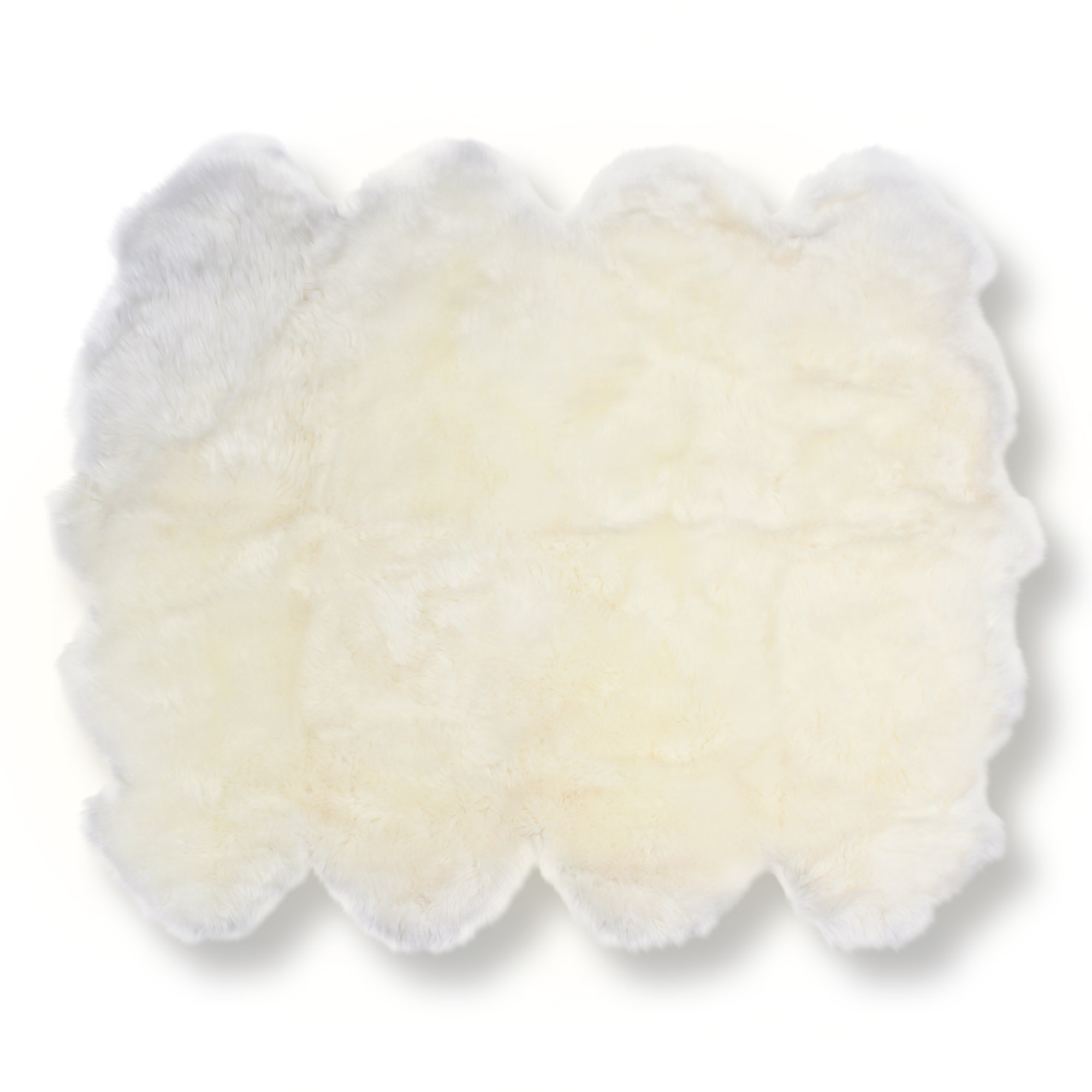 Morland Sheepskin Natural Ivory Rug, Novelty 5'6" x 7'