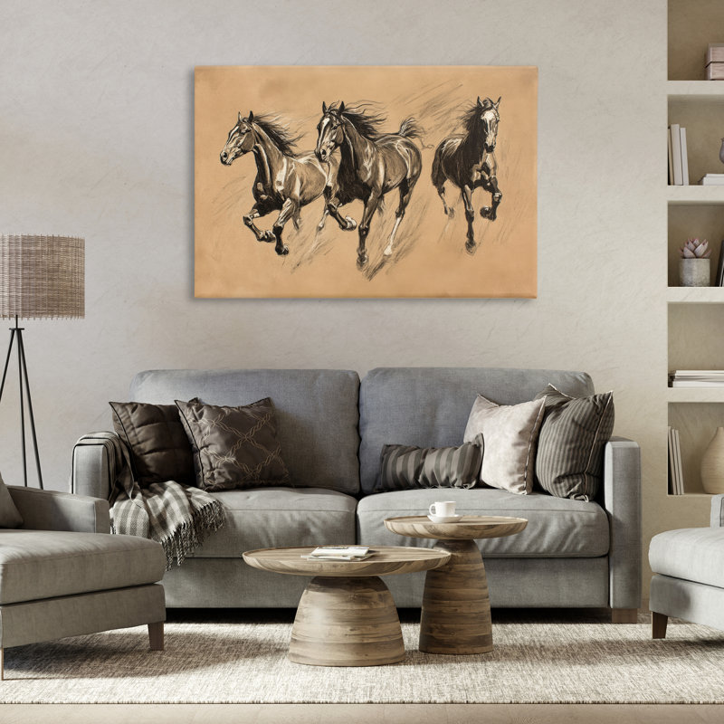 «Run Free Horse Horse», conception par Petal Prints Design, H 24 po x l 36 po