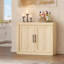 Buffet buffet, armoire décorative moderne Mid-Century avec portes, crédence en bois et café-226642225-226642235