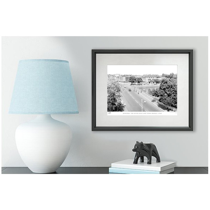 Bedford, The River Ouse And Town Bridge C1960 - Single Picture Frame Print, 40cm H X 50cm W x 2cm D