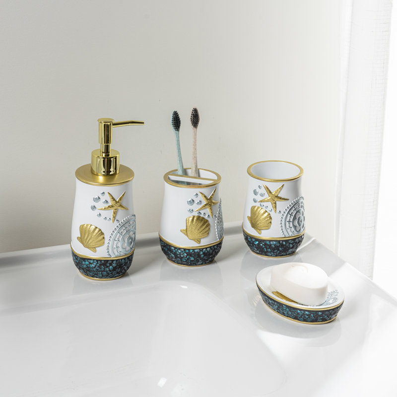 4 Piece Bathroom Accessory Set