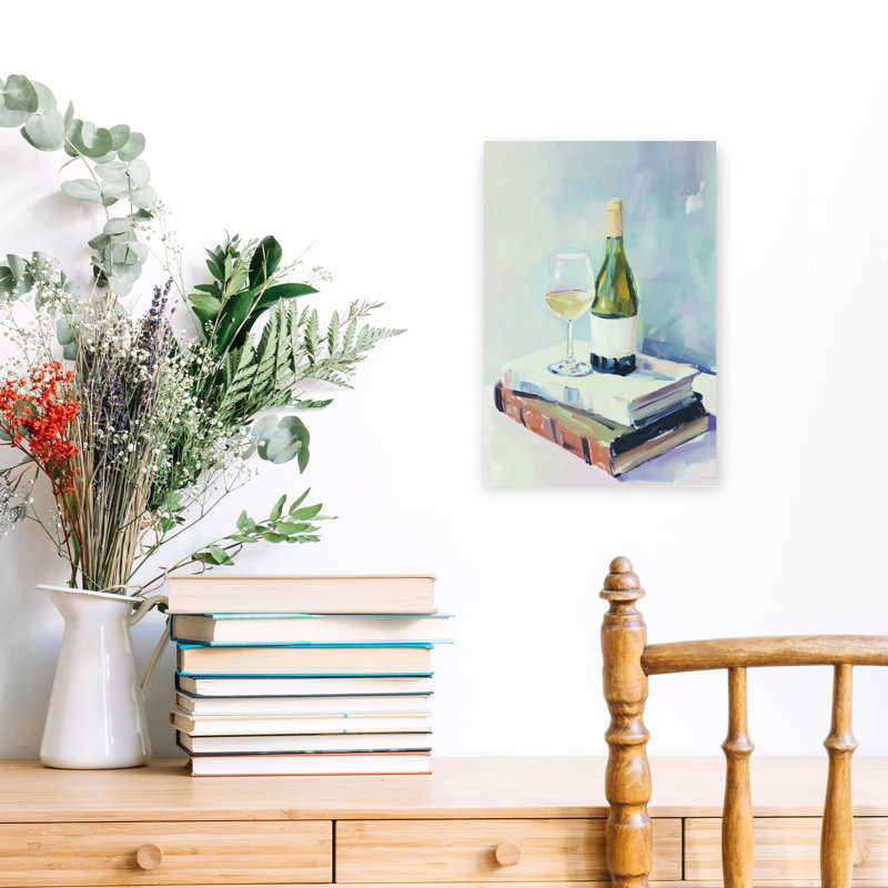 Literary Cheers Elegant Vintage, art mural abstrait, H 18 po x l 12 po