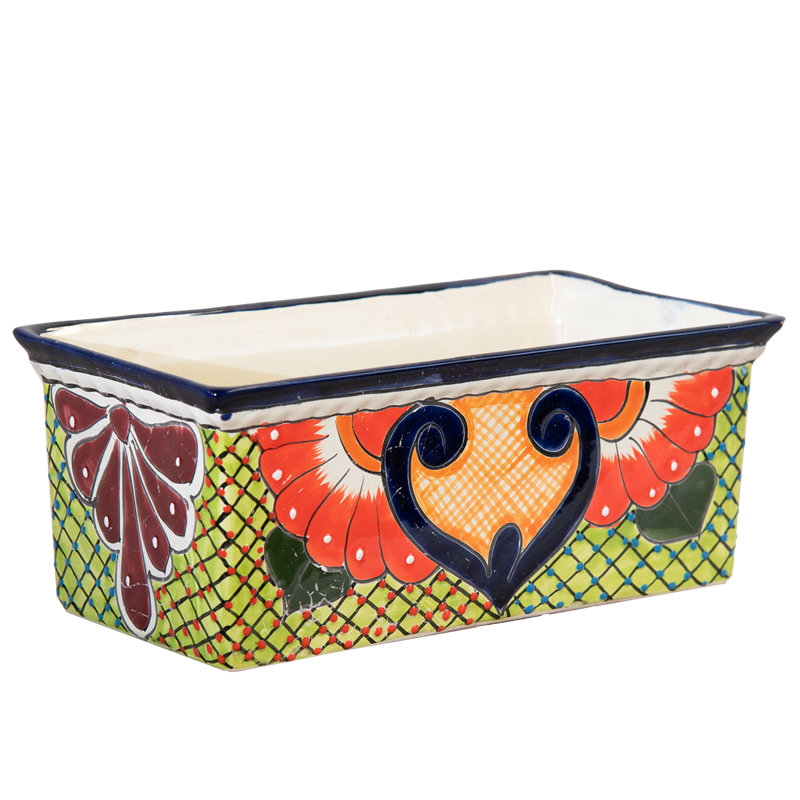 Pot à fleurs rectangulaire Desert Bloom Talavera