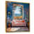 Toile avec cadre flottant or