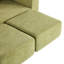 Canapé modulaire convertible avec 3 repose-pieds Ebern Designs - Lit en mousse haute rebond, canapé en chenille peu encombrant pour les studios et les bureaux à domicile.-637114589