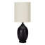 Lighting, H 17 ", lampe de table, céramique noire