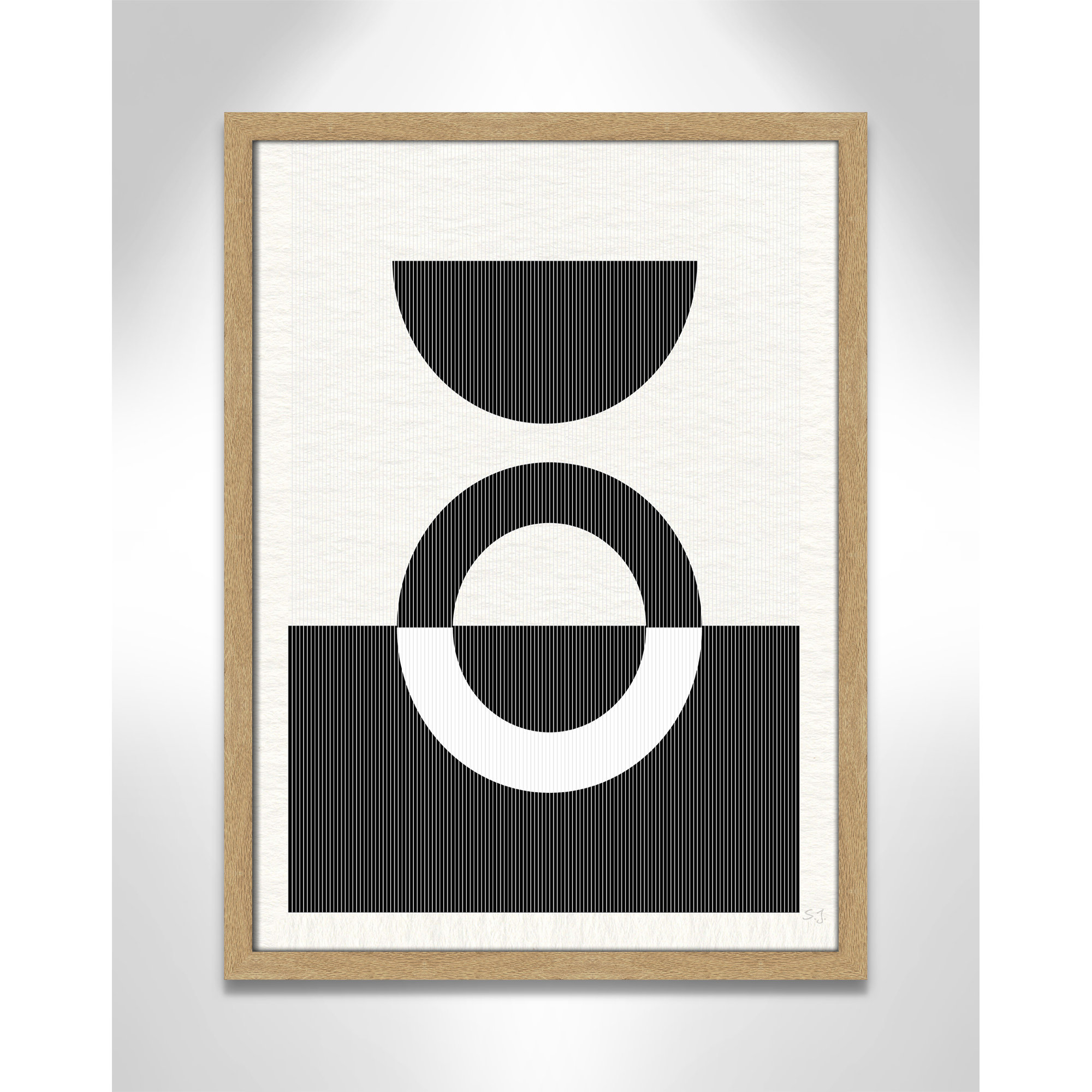 Eclipse III, Natural Framed, 23" H x 17" W x 0.75" D