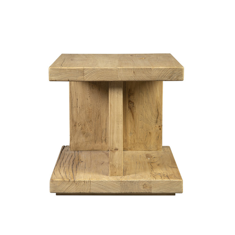 Table de bout avec tablette de rangement en bois massif Bridges