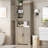 Tall Kitchen Storage Cabinet with 4 Doors – Modern Wooden Sideboard with Adjustable Shelves – Vertical Floor Cupboard for Living Room, Dining Room, Bathroom, Laundry – Wood Grain Finish, Anti-Tip Kit-729927381