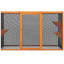 Enceinte pour chat amovible avec toit imperméable et 3 plateformes de saut, orange