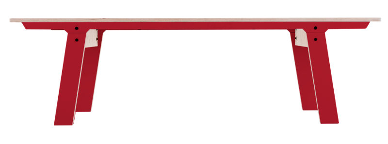 Giedi Upholstered Bench, Medium, Cherry Red
