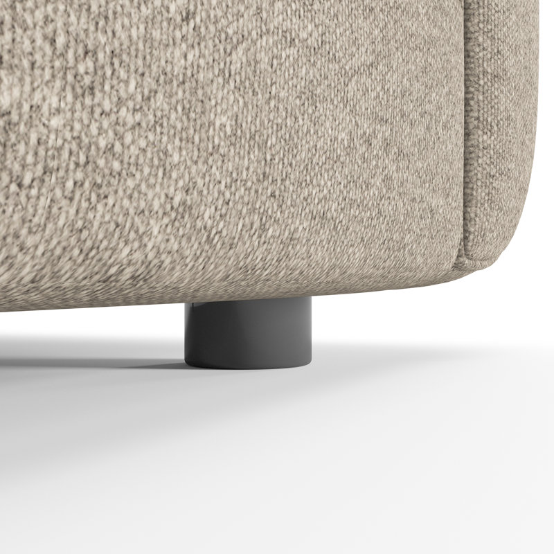 Canapé-lit à accoudoirs carrés 50 po Jalyn, Polyester beige
