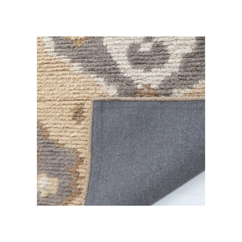 Hand Tufted Wool Oriental Area Rug in Gray/Brown, Rectangle 6' x 9'