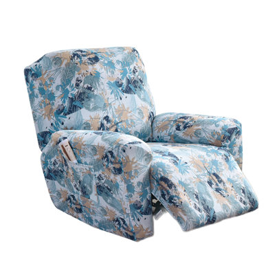 Recliner Slipcovers 4-Pieces Lazyboy Recliner Covers Recliner Couch Covers Recliner Chair Cover Non Slip Reclining Slipcovers With Storage Pockets Furniture Protector For Living Room