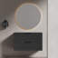 Base de meuble-lavabo mural simple flottant 36 po 36 po avec façades de tiroir cannelées en gris moderne (lavabo non inclus)