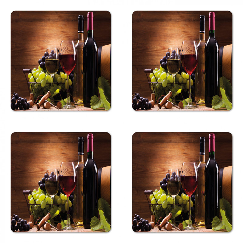 Square 4 Piece Coaster Set