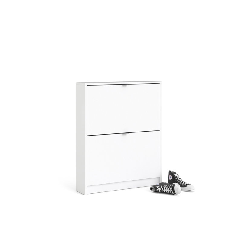 Aula 6 Pair Shoe Storage Cabinet, White