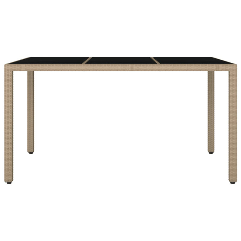 Lotman Rectangular Wicker Outdoor Dining Table , 150cm cm W 90cm cm D
