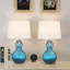 Ensemble de lampes de table bleues 25,5 po Alwine