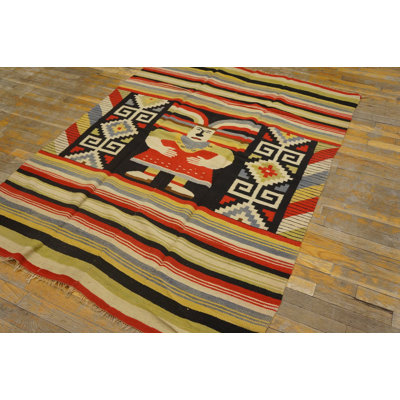Tapis antique noué au Mexique Zapotec