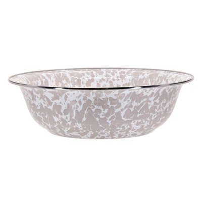 Golden Rabbit Swirl Enamelware Serving Bowl