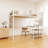 Twin sized loft metal bed with white for bedroom and dormitory, with built-in charging station and LED lighting-1425579735-1425579733