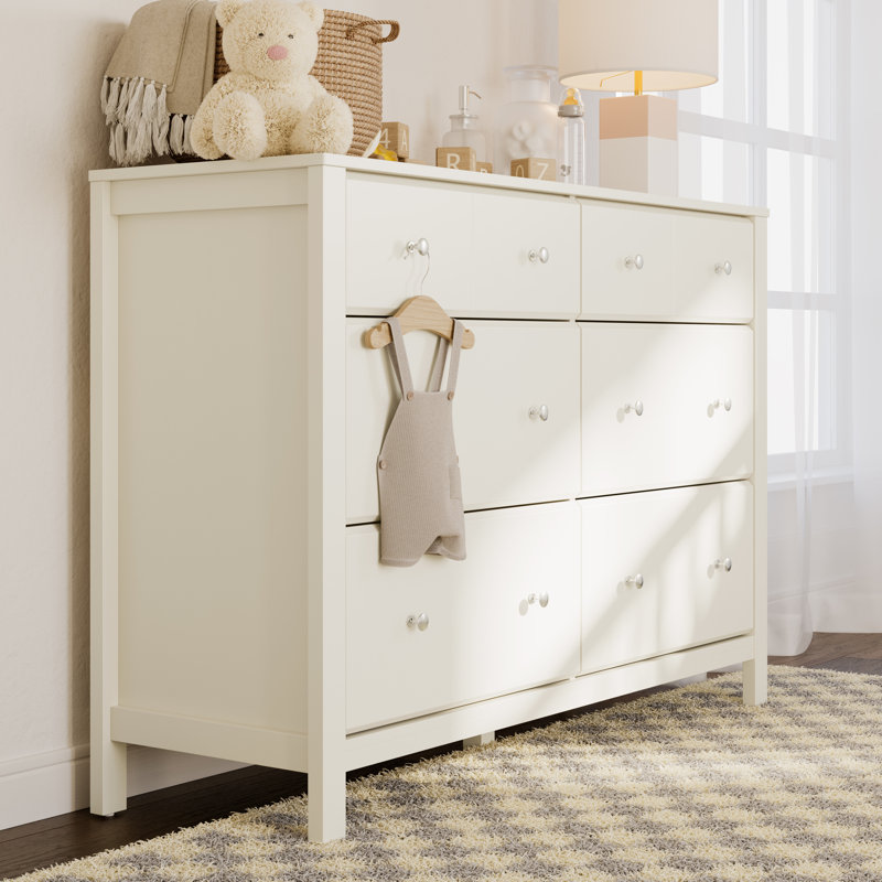 Commode double 6 tiroirs Horizon, Avoine givrée