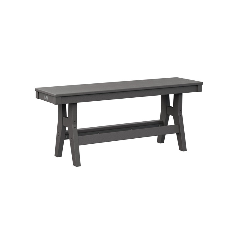Banc gris régulier 44 po Berlin Gardens Harbour, H 18 po x l 44 po x P 12,5 po, Gris fumée