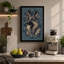 German Shepherd Study Japandi - Wrapped Canvas-239270636-239270638