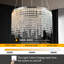 Lustre luxueux à DEL en cristal, chrome et luminaire moderne transparent - température de couleur réglable, fil réglable, idéal pour le salon / la salle à manger / la chambre à coucher