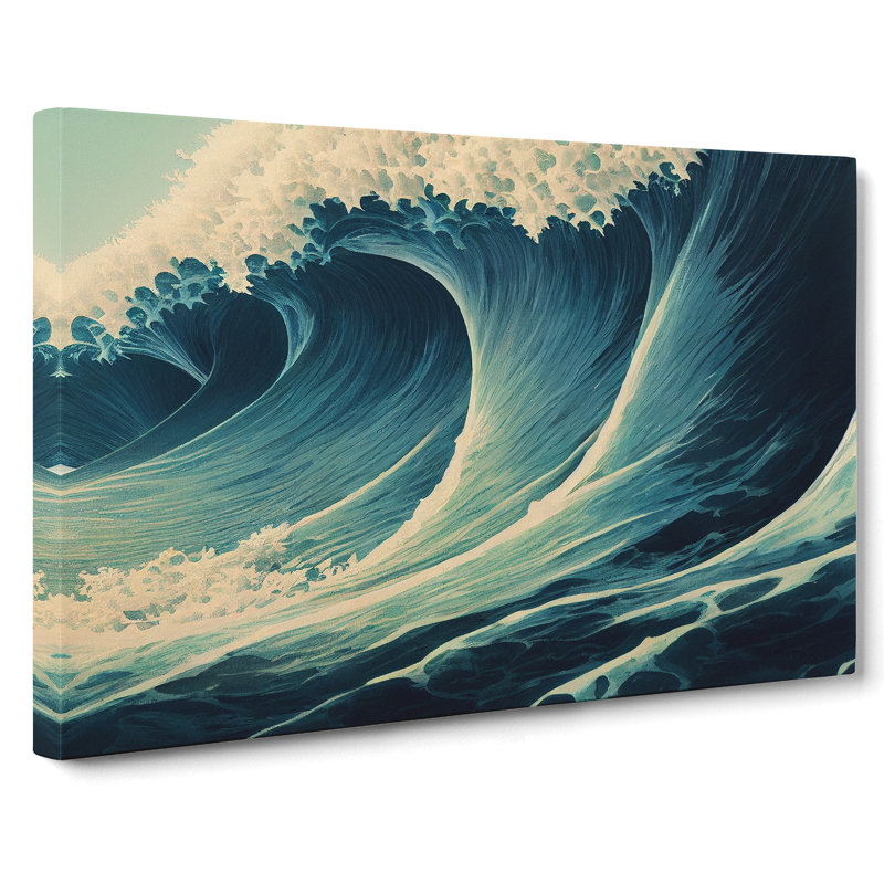 The Pristine Japanese Wave - Wrapped Canvas, 35cm H x 50cm W x 3cm D