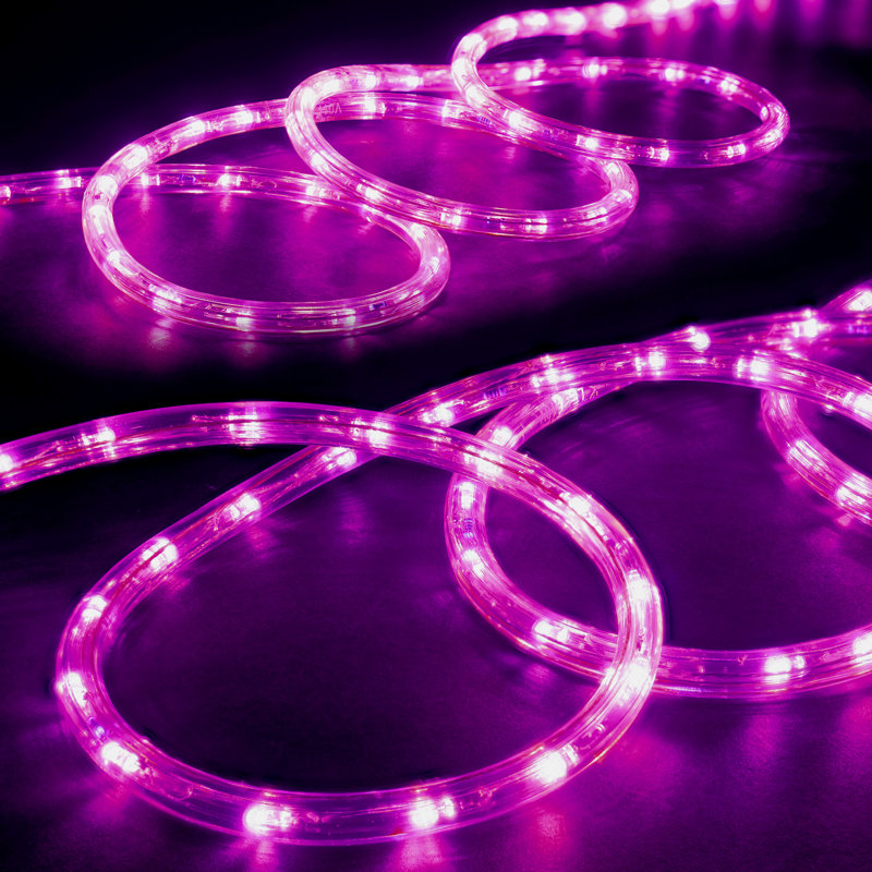 LED Rope Light w/ 8 Mode, 120" L, Pink