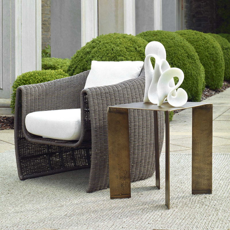 Midtown Reade Brass Outdoor Accent Table