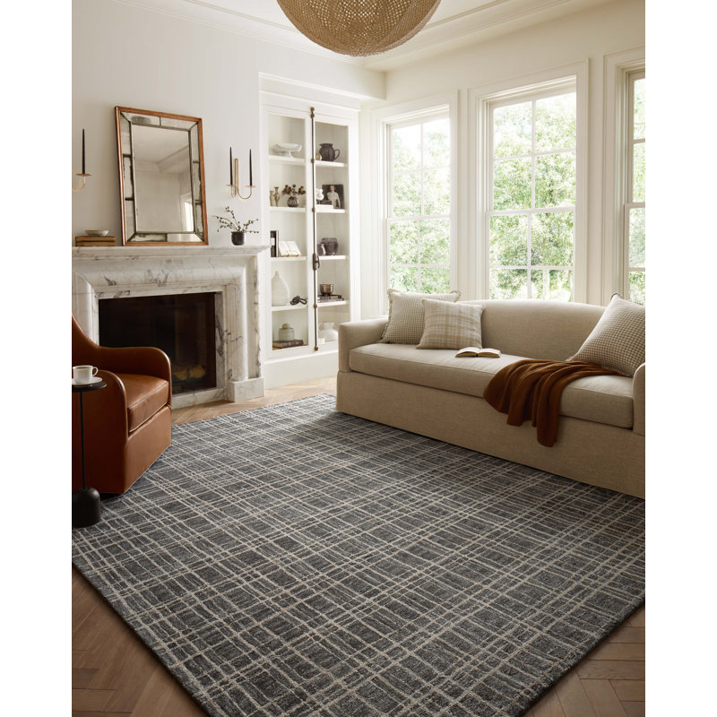 Chris Loves Julia x Loloi Polly Graphite / Pebble Area Rug, Rectangle 2'3" x 3'9"
