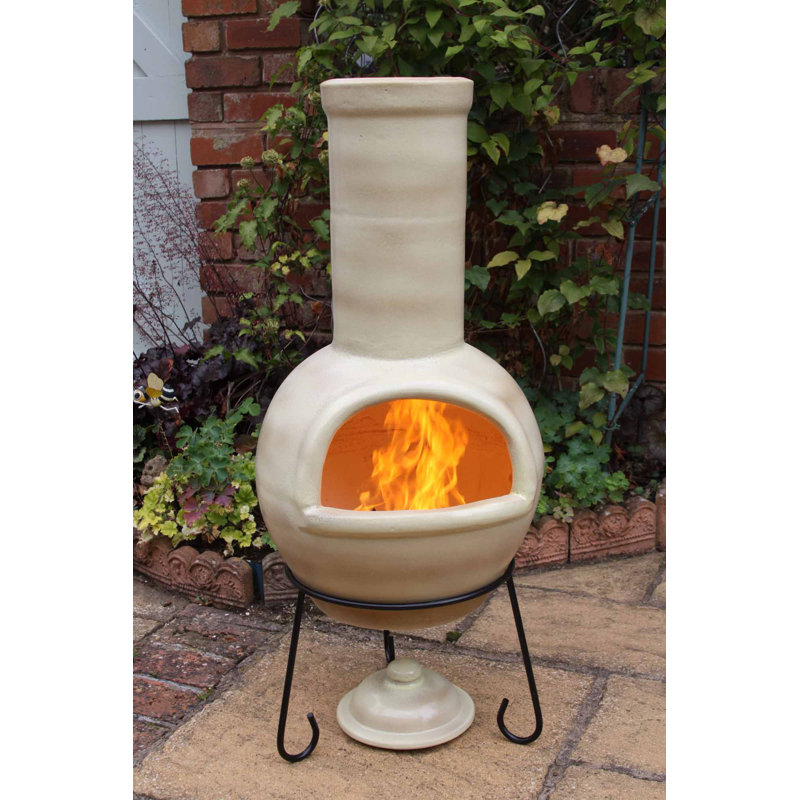 Sempra Clay Smokeless Chimnea, Mottled Light Brown