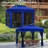 Outsunny 11' X 11' Pop Up Canopy, Outdoor Patio Gazebo Shelter With Removable Zipper Netting, Instant Event Tent W/ 114 Square Feet Of Shade And Carry Bag For Backyard, Garden, Blue-124670284