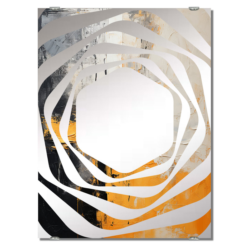 Lauderdale - Miroirs muraux décoratifs à collage abstrait MIR131607, 32 po x 24 po