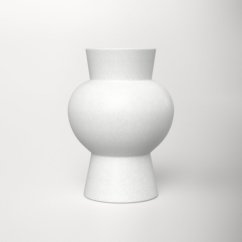 Novak Ceramic / Porcelain Table Vase, White